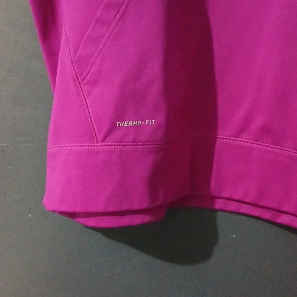 EUC Nike Magenta Hoodie with Gold Logo   Size Womens XL - Picture 2 of 6
